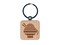 Delicious Ramen Noodles with Chopsticks Engraved Wood Square Keychain Tag Charm